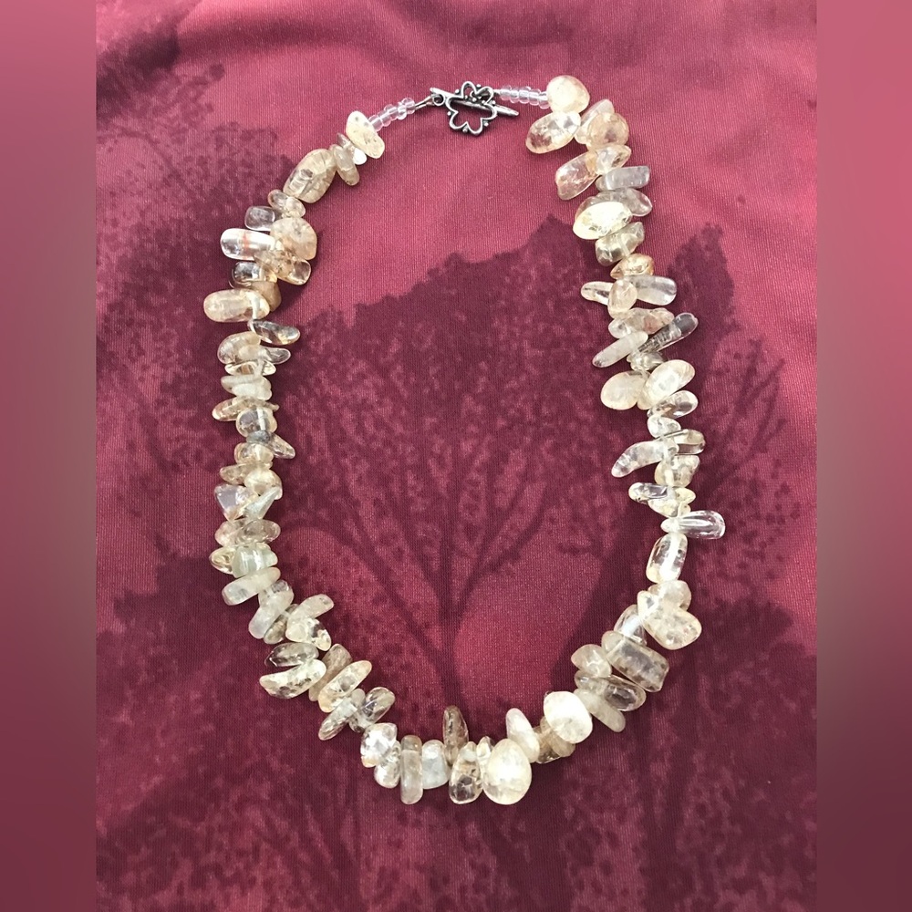 Ice Flake quartz necklace